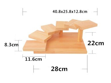 Japanse Houten Hout Keuken Sushi Bridge Boten Grenen Sushi Sashimi Plaat Schotel Sushi Servies Decoratie Ornament: 40.8X25.8XH12.8CM