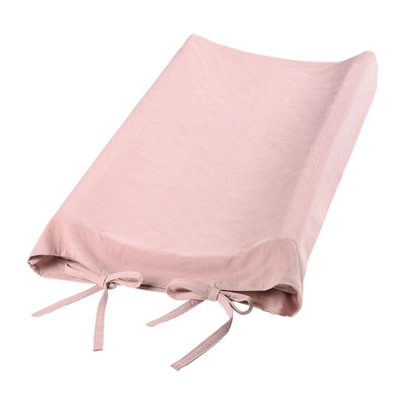 Cubierta de almohadilla para cambiador de bebé, para niños y niñas, suave y transpirable, de algodón, para Baby Shower: Rosa