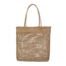 Women Handbag Hollow Handmade Straw Woven Tote Large Capacity Summer Beach Shoulder Bag Party Best -WT