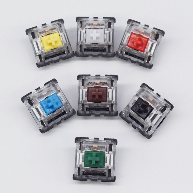 10Pcs/set Gateron mx switch 5 pin Switches RGB SMD Axis Compatible for Cherry MX mechanical Keyboard diy Switches 7 Colors