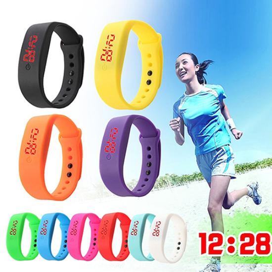 Sales! Aankomst Vrouwen Mannen Siliconen Band Band Digitale Led Display Armband Pols Sport Horloge