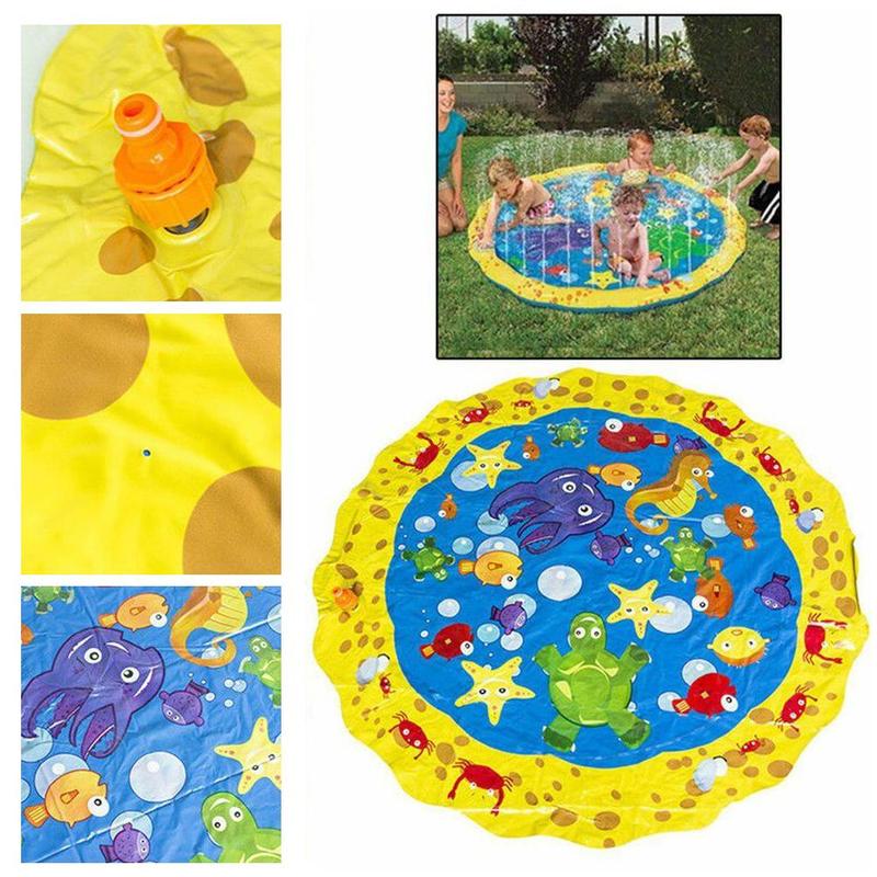 Kinder Spielen Strand Spielzeug Sommer kinder Outdoor Wasser Spray Matte Rasen Strand Spiel Sprinkler Kissen Durchmesser 100cm