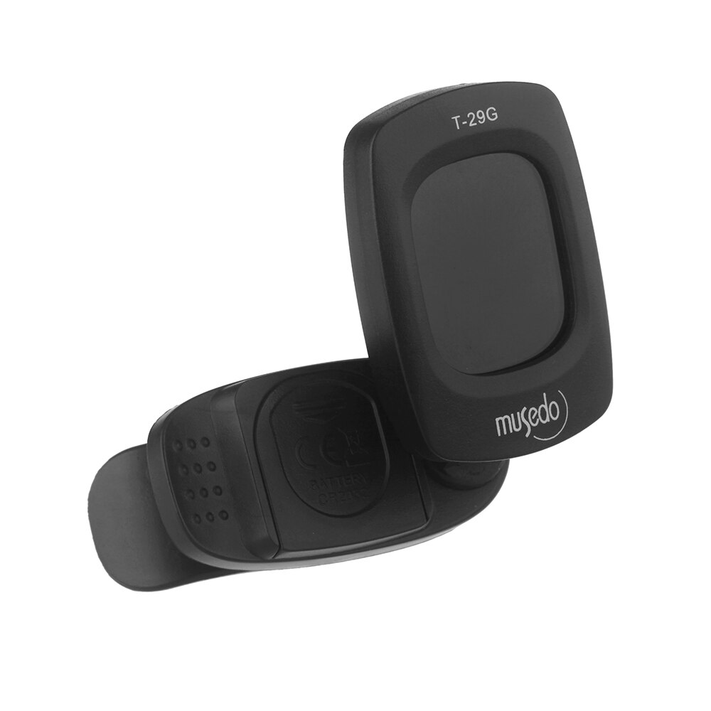 Portable LCD Guitar Tuner with A Battery 360 Degree Rotatable Clip-on Guitar Tuner with Auto Power on/off Musedo T-29G