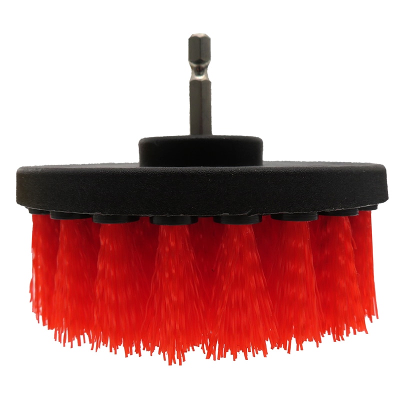 Kit de perceuse électrique 4 pièces, ensemble de brosses à récurer pour douche salle de bain voiture cuir plastique meubles en bois Kit de nettoyage