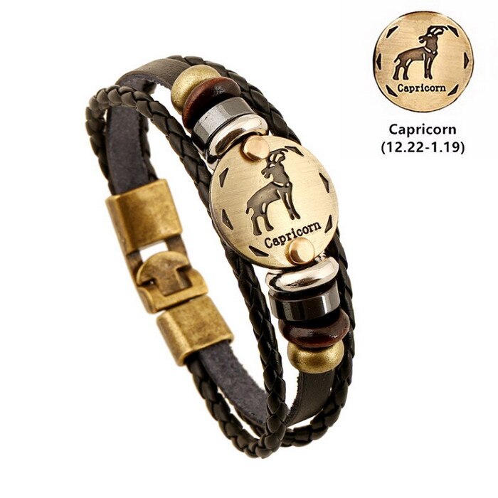 Lederen Armband Vrouwen Sieraden Leeuw Lederen Armbanden &amp; Bangles Charm Brons Legering Gesp Pulseras Mujer Sieraden voor Vrouwen: DK11512