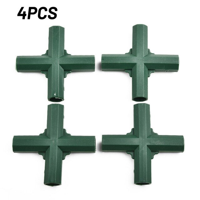 Green Connector Greenhouse Joints Outdoor Plastic Pole Structure Adapter: D