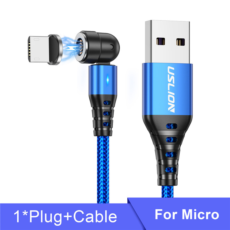 Kabel magnetyczny 5A Obrót o 540 stopni Kabel do szybkiego ładowania typu C Kabel do ładowania magnetycznego Micro USB Przewód do transmisji danych telefonu do iphone'a Xiaomi Samsung