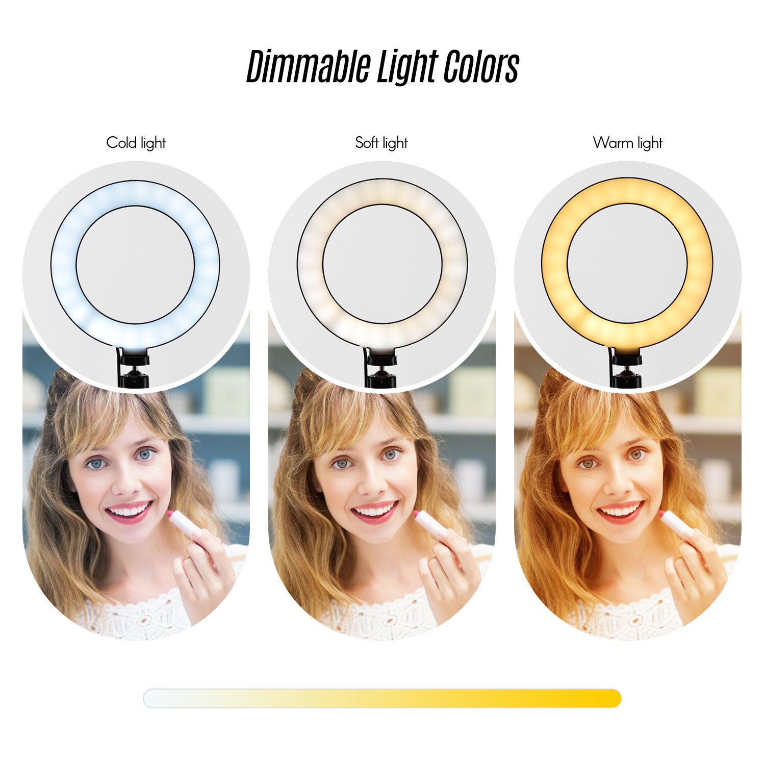 6.5inch/16cm Video Ring Light Kit with Articulating Arm Ball Head Light Stand Micropone Shock Mount Phone Clamp Remote Shutter