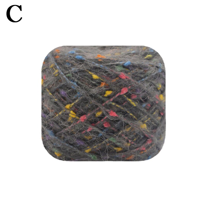 50g/ball Dotted Mohair Yarn Hand Knitting Wool Woven Crochet Soft Sweater Colorful Yarn Skin-friendly Baby Children Scarf Thread: C