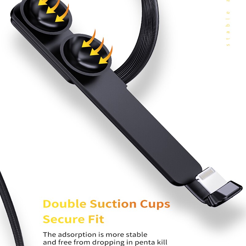 ROCK Spiel Ladegerät USB Kabel für iPhone X 6 7 8 Plus Schnelle Lade Datenkabel mit Saugnapf für iOS handy Ladung Kabel