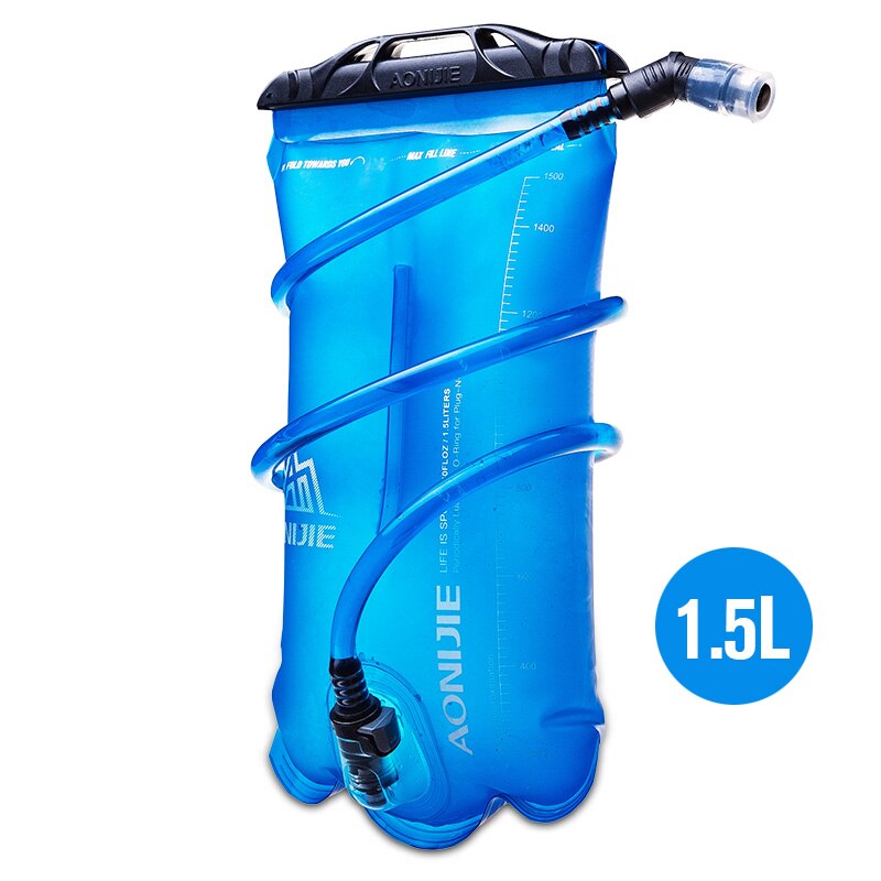 Aonijie 1.5l/2l/3l utomhus cykling löpning hopfällbar tpu vattenväska sport hydrering blåsa för camping vandring klättring: 1.5 l