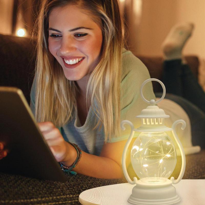 Outdoor Lantaarn Retro Decoratieve Hangende Lantaarn Batterij Werkende Rustieke Lantaarn Antieke Buitenlamp Voor Kamperen Wandelen