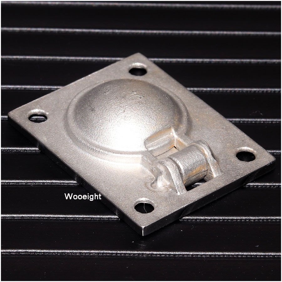 Wooeight 48*39mm 316 Stainless Steel Boat Accessories Marine Ring Handle Cover Flush Hatch Locker Cabinet Pull Lift