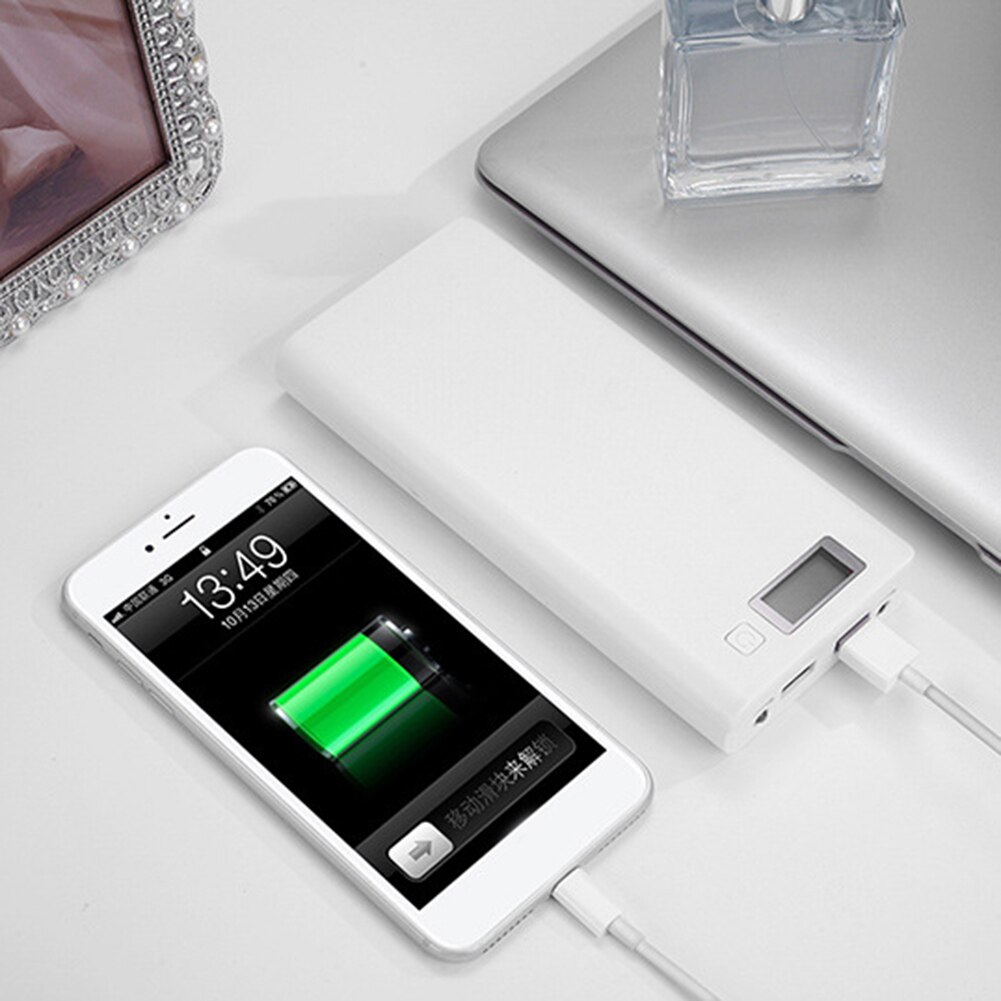 Portable LCD Screen Empty DIY 18650 Battery Case Mobile Power Bank Enclosure