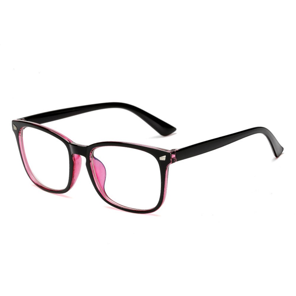 Women Men Transparent Computer Glasses Spectacle Frame Anti Blue Ray Clear Lens Eyeglasses Portable Vision Care Optical Glasses: Purple
