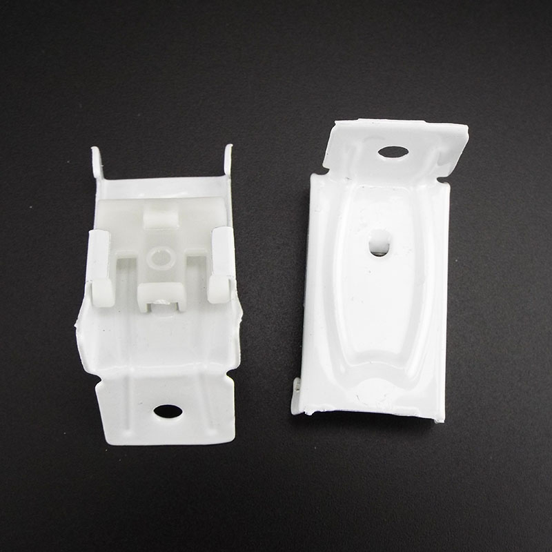 10 Uds. De polea para corredor de cortina, tornillos de Metal, soporte de montaje lateral, tapa de extremo de riel de sujeción superior fija, accesorios de riel de sellado D4