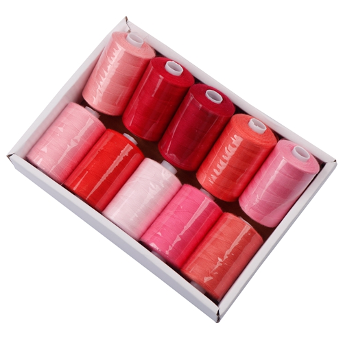 10 Spools/Set,402 Multi Colors Polyester Thread 1000 Yard Coil For DIY Quilting,Needlework&amp;Household Sewing Machine: FR001-D