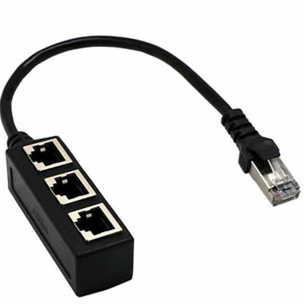 Prachtig Ontworpen Duurzaam 1 Tot 3 Poort Ethernet Switch RJ45 Y Splitter Adapter Kabel Voor Cat 5/kat 6 Lan