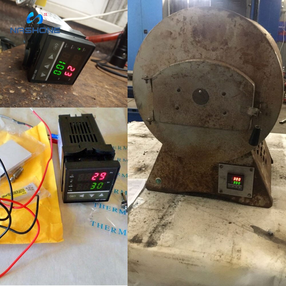 REX-C100 Digital PID Temperature Control Controller Thermostat Relay/SSR Output 0 to1300C K Thermocouple Probe Sensor RKC