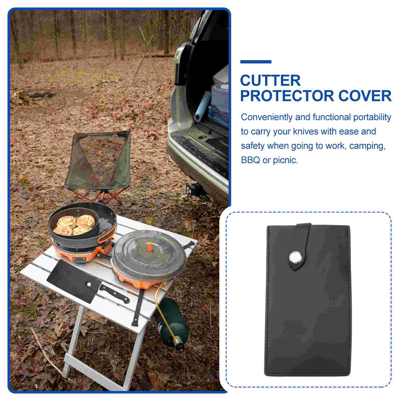 Kitchen Cutter Guard Protective Cover PU Leather Sheath Chef Knives Guard