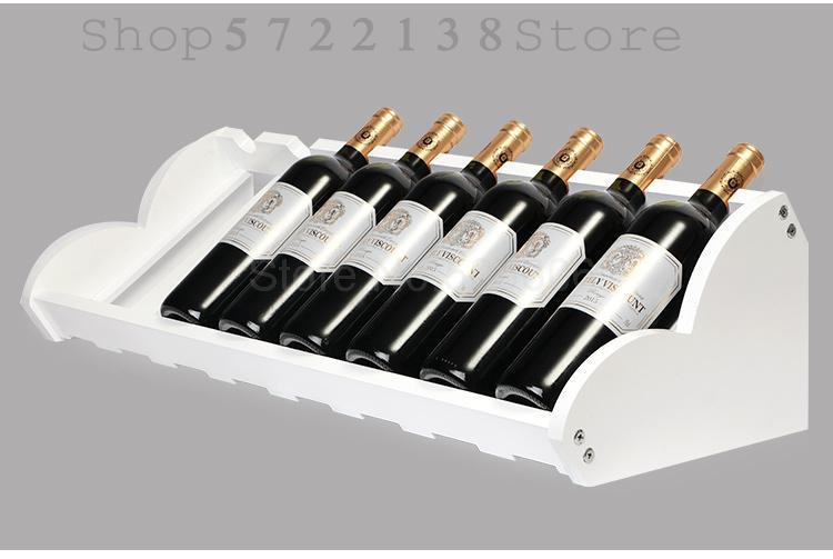 Europæisk massivt træ vinreol dekoration enkel træ vin display rack stue vin skab vin hylde kan være: 76.8 x 27 x 19cm 8