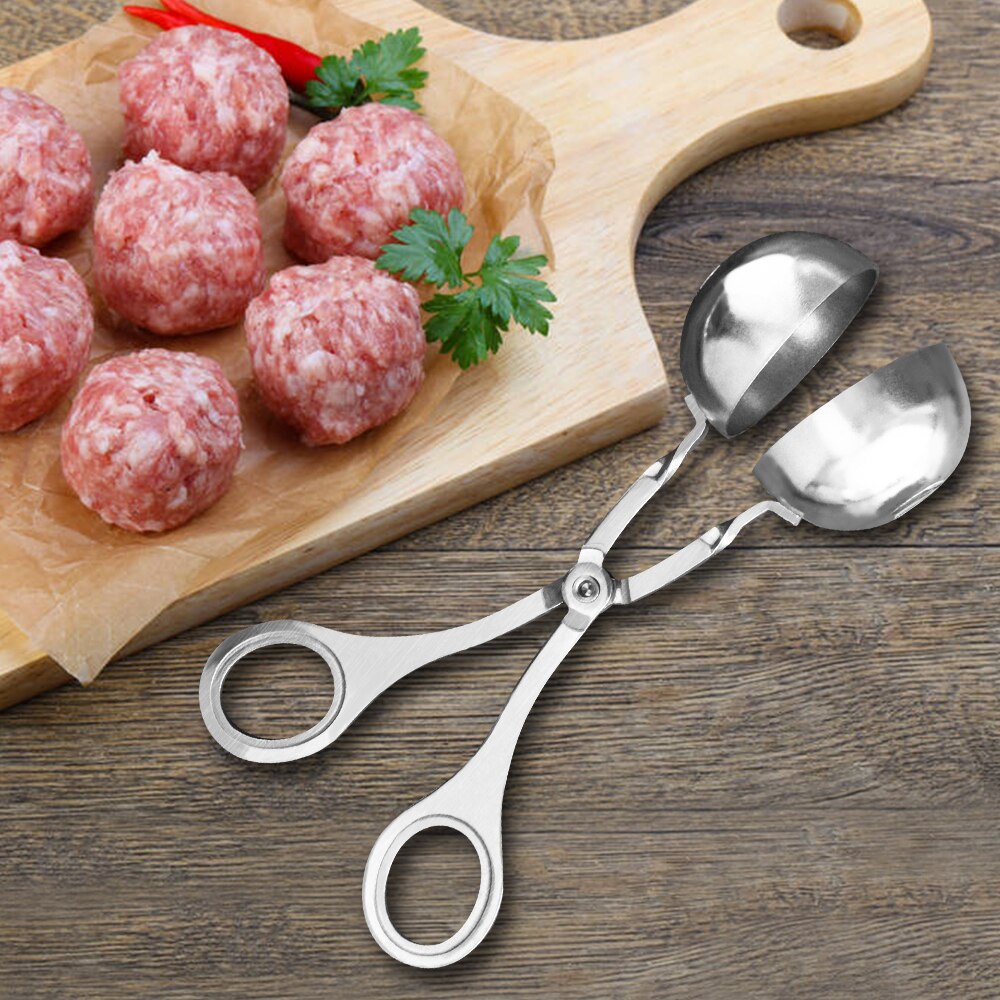 Meat Baller None-Stick Meatball Maker with Detachable Stainless Steel Meat Baller Tongs Cake Pop Ice Tongs Cookie Dough Scoop