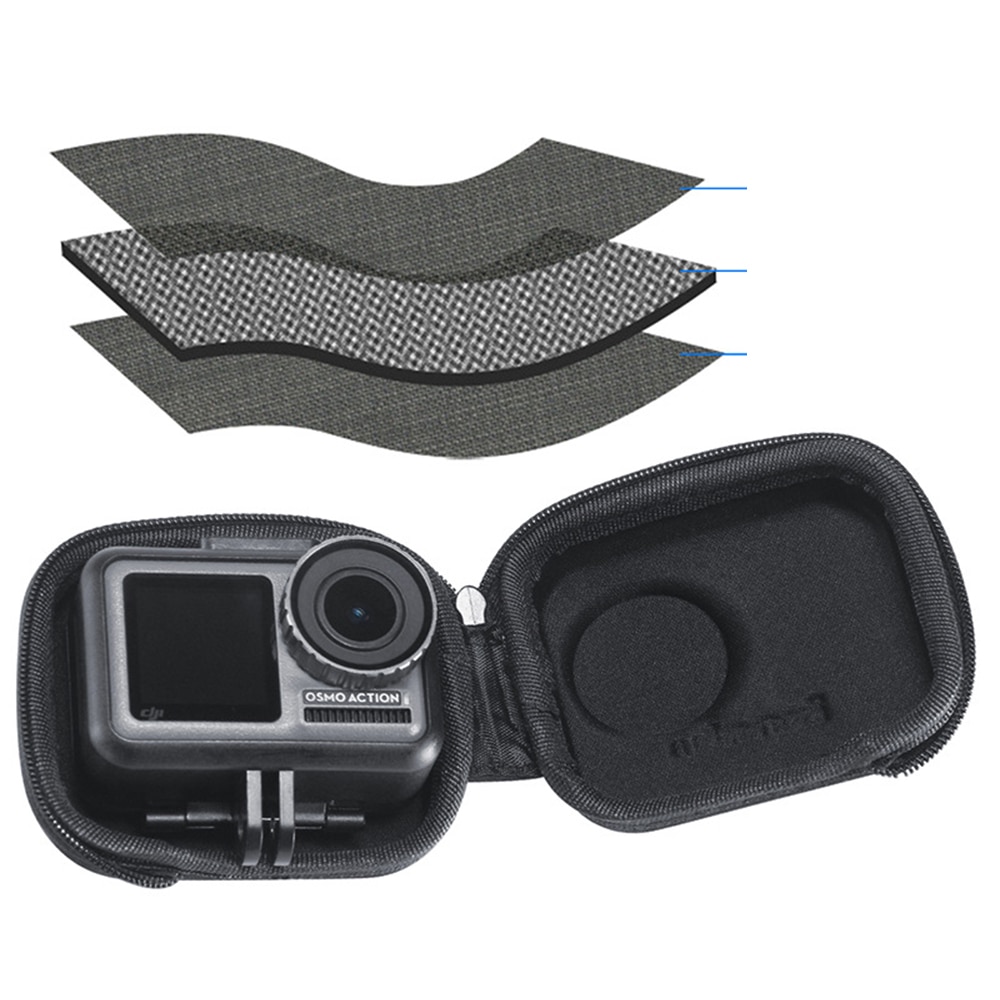Til dji osmo action sport kamera tilbehør mini bærbar opbevaring eva taske vandtæt beskyttende mini bæretaske taske