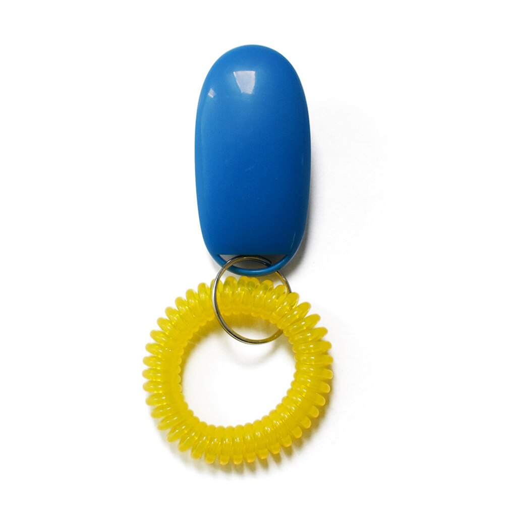 1Pc Pet Kat Hond Training Clicker Plastic Hond Klik Trainer Verstelbare Sound Sleutelhanger Polsband Afstandsbediening Fluitje