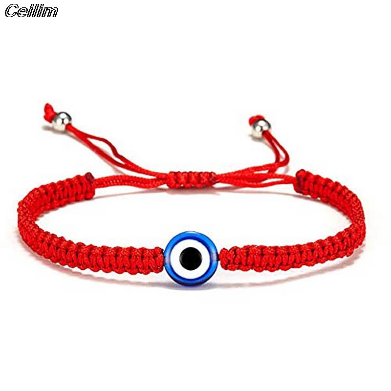 Evil Turkish Eye Hand Braided Rope Red Thread String Bracelet Women Men Charm Lucky Adjustable Bracelet Friendship Jewelry: 2