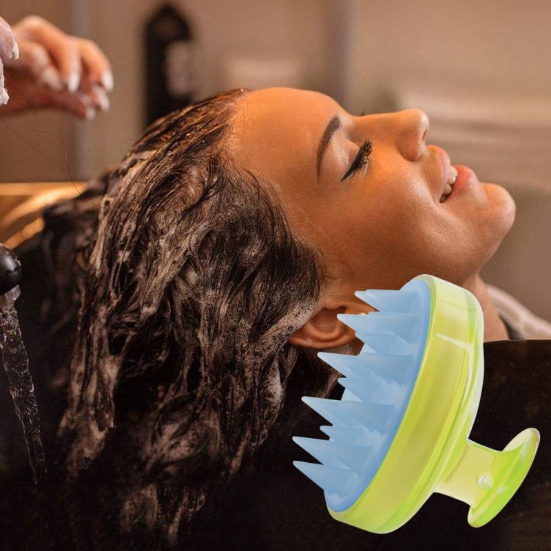 Spa-cabezal de cepillo de silicona para el pelo, cepillo de baño para ducha, peine de lavado de pelo, masaje corporal para el cuero cabelludo,