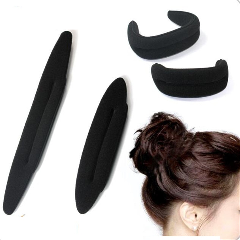 4 stk / sæt hår styling magisk svamp klip skum bolle curler frisure twist maker værktøj styling hår tilbehør