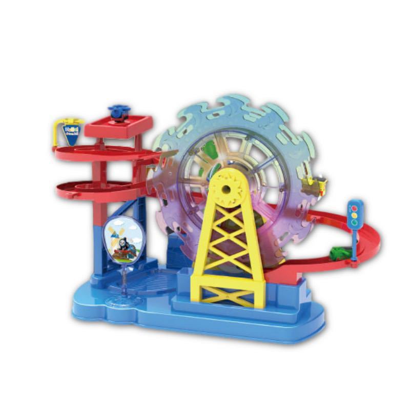 Elektrische Muziek Reuzenrad Speelgoed Kinderen Pretpark Tunnel Auto Roller Coaster Slide Geluid En Licht Speelgoed Voor kids: A