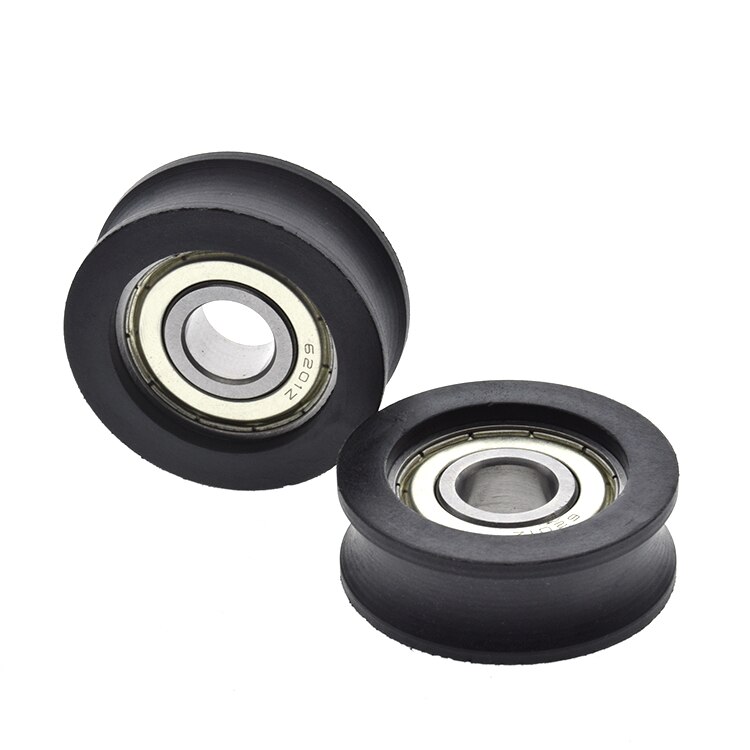 6201zz U grooved wheel for 16mm track guide wheel rail runner wear-resistant for elevator wire guide wheel 12*43mm