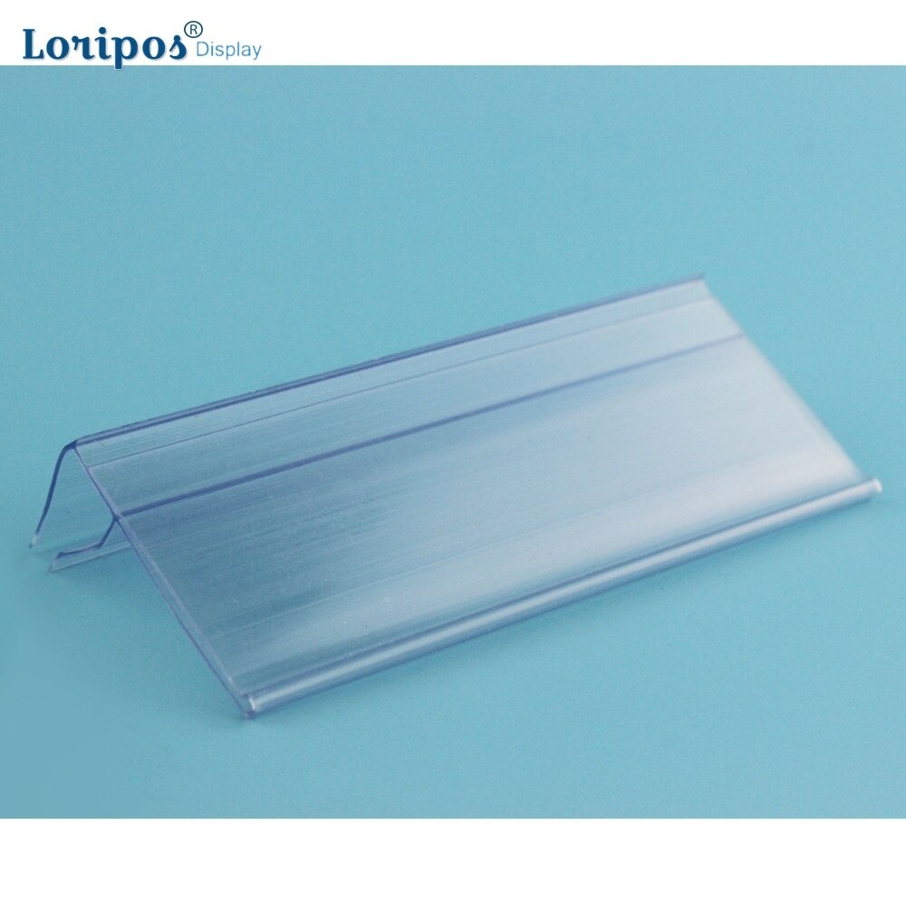Gripper Ticket Channel Gondola &amp; Wood Shelf Stick On Data Label Strip Upc Holder Clear Sign Clip
