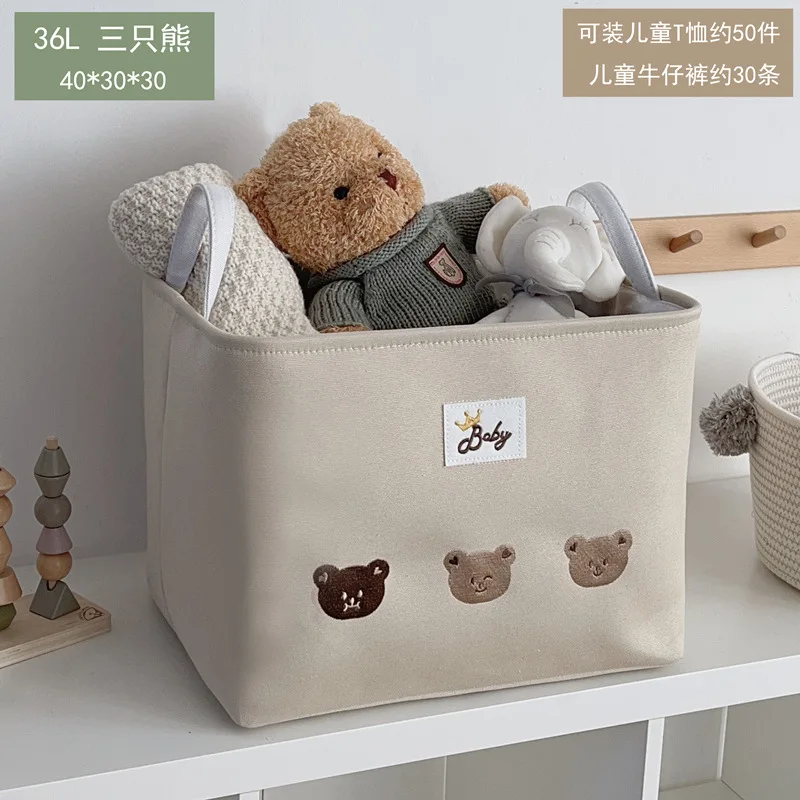 Caja de almacenamiento de dibujos animados, armario de tela a prueba de polvo para juguetes de niños, caja de almacenamiento de ropa, Cubo de almacenamiento portátil para dormitorio: green