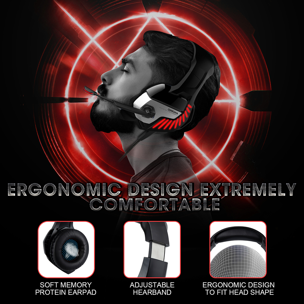 3.5mm Gaming Headset W/MIC LED Headphones Surround For PC Laptop Xbox-One Headphone Mic Headset 3.5mm Wired Gaming Headset