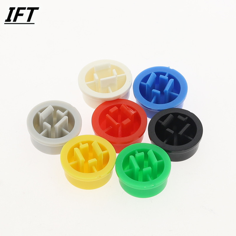 Juego de tapas de botones táctiles redondas, 9,58x5,1mm, para interruptor Micro Tact de 12x12x7,3mm, para Arduino, 50 Uds.
