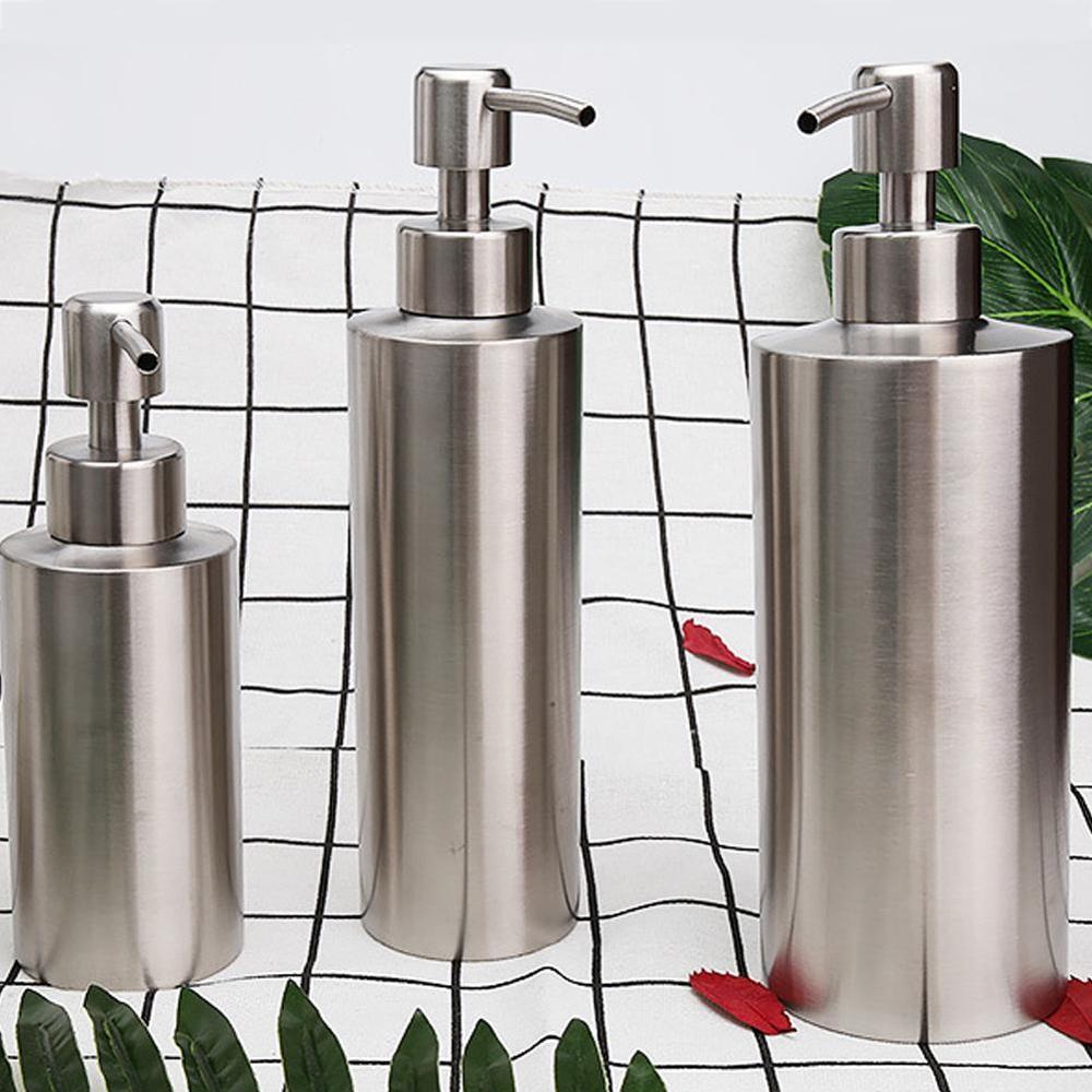 Stainless Steel Soap Dispenser Kitchen Sink Faucet Bottle Container Shampoo Deck Detergent Soap Bathroom Box Mounted