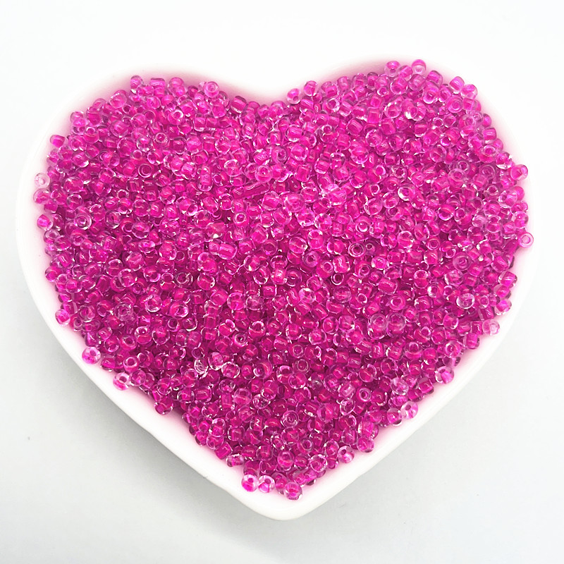 Colgante de corazón de 15g, 2mm, 3mm, 4mm, efecto de teñido, cuentas de semilla de cristal checo, cuentas de pulsera DIY para fabricación de joyas, accesorios