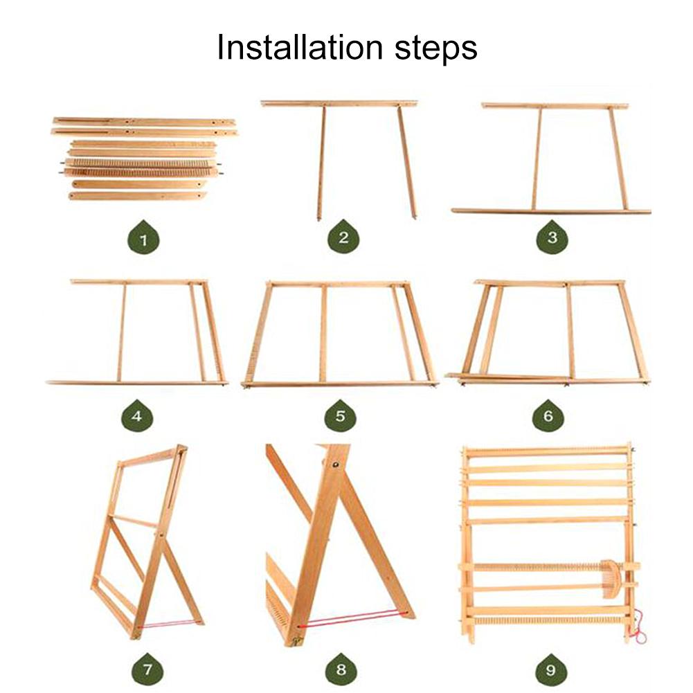 Wooden Traditional Weaving Loom Knitting Machine Durable DIY Hand Textile Sewing Tool