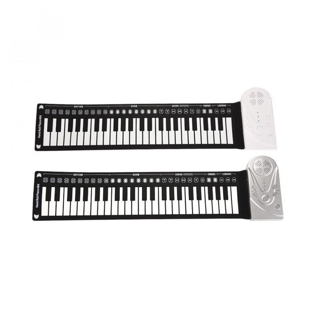 Electronic Organ 49 Keys Electronic Portable Silicone Flexible Hand Roll Up Piano Built-in Speaker Children Keyboard Organ