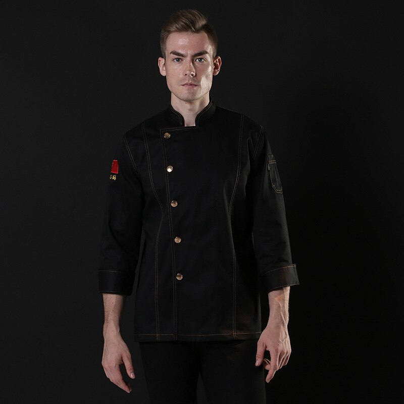 men and women's western restaurant kitchen clothes Hotel back chef's clothes long sleeve autumn and winter clothes