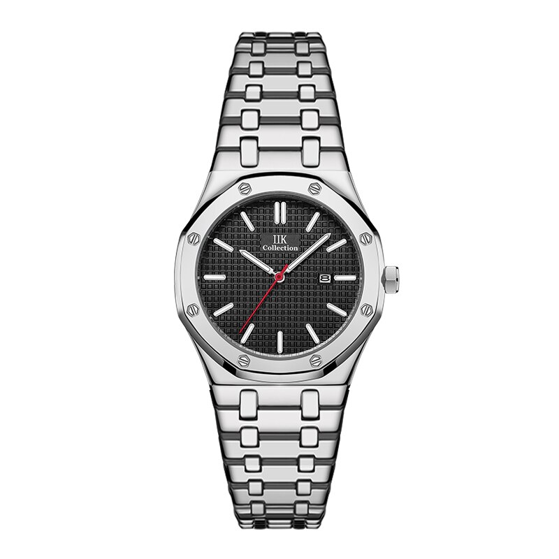 Trend Man Kalender Zakelijke Roestvrij Stalen Band Waterdicht Noctilucent Quartz Liefhebbers Horloge: AL1