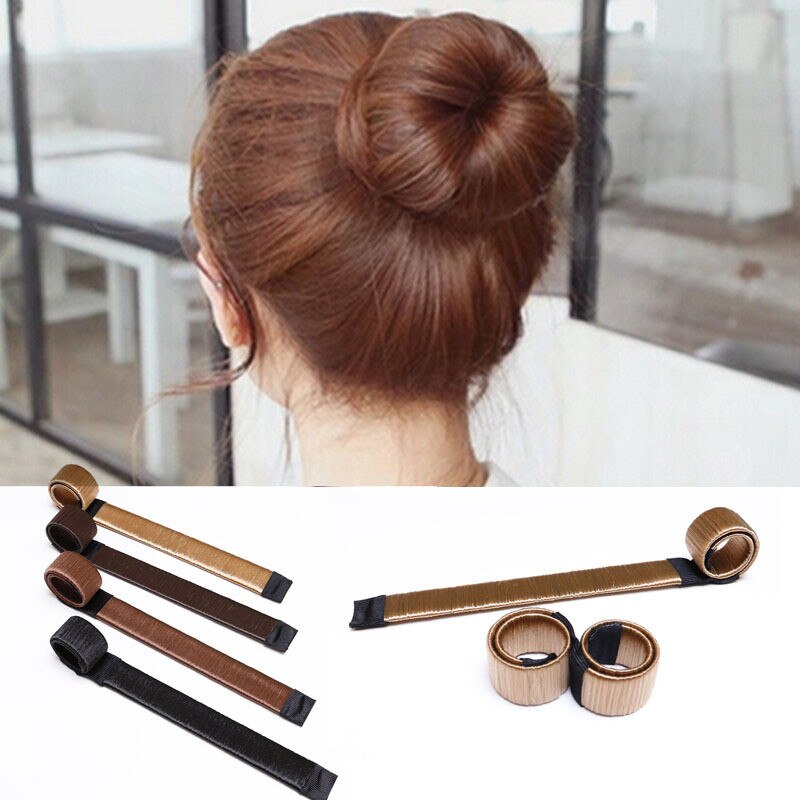 1 Uds las mujeres las niñas los niños magia pelo Donut Bun Maker ex giro peinado Clip DIY donuts pelo herramientas Braiders