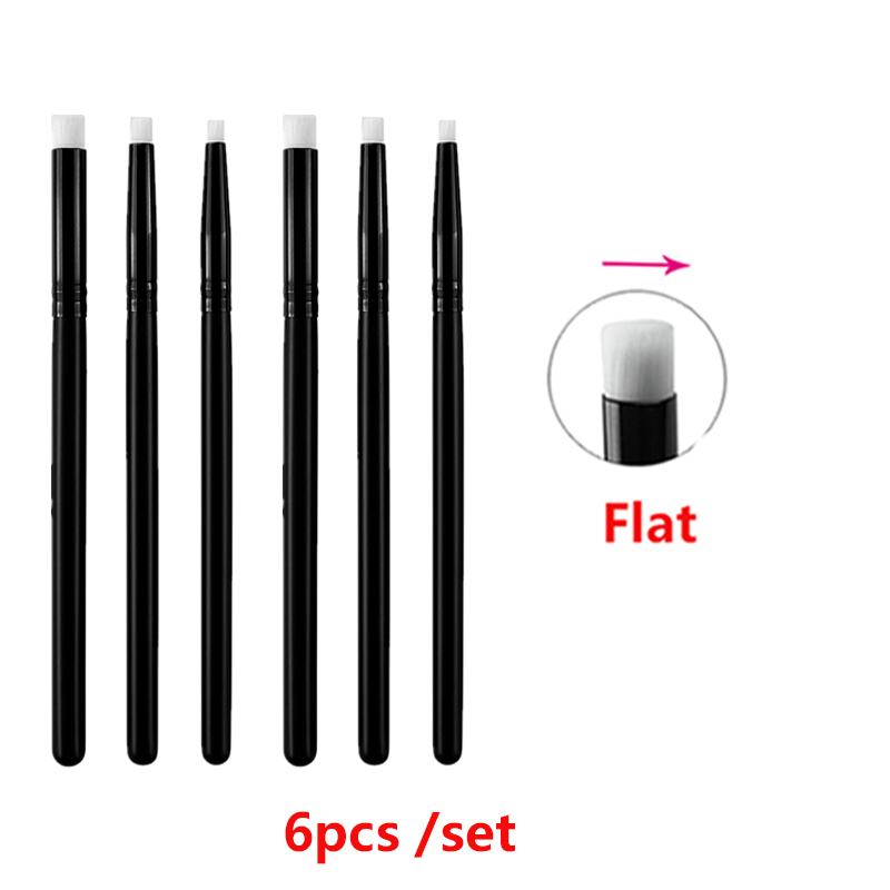Juego de Mini pinceles de mezcla detallados planos/en ángulo de 4mm/6mm/8mm, pinceles de pintura, herramientas de artesanía para detalles pequeños, pincel para mezclar tinta: Verde claro