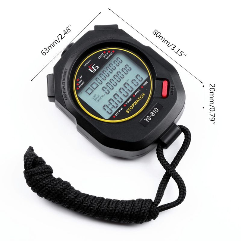 Portable Handheld Timer Digital Stopwatch Multifuction Sports Running Training Timer Stopwatch 10-100 tracks