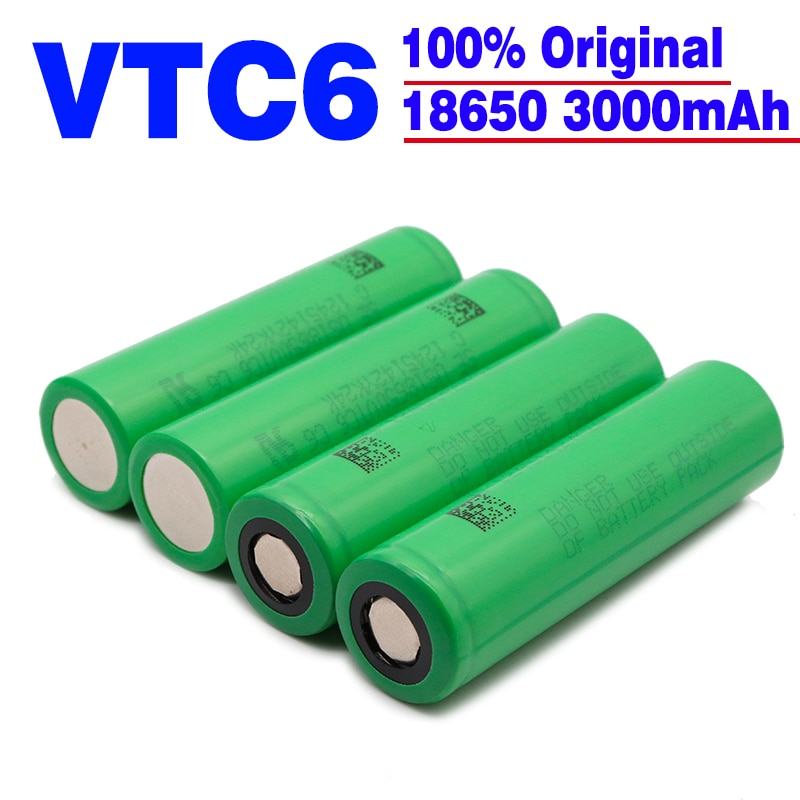 100%  originale 18650 batterier 3.7v 3000 mah genopladeligt li-ion batteri til  us18650 vtc 6 elektronisk legetøj værktøj flashligh