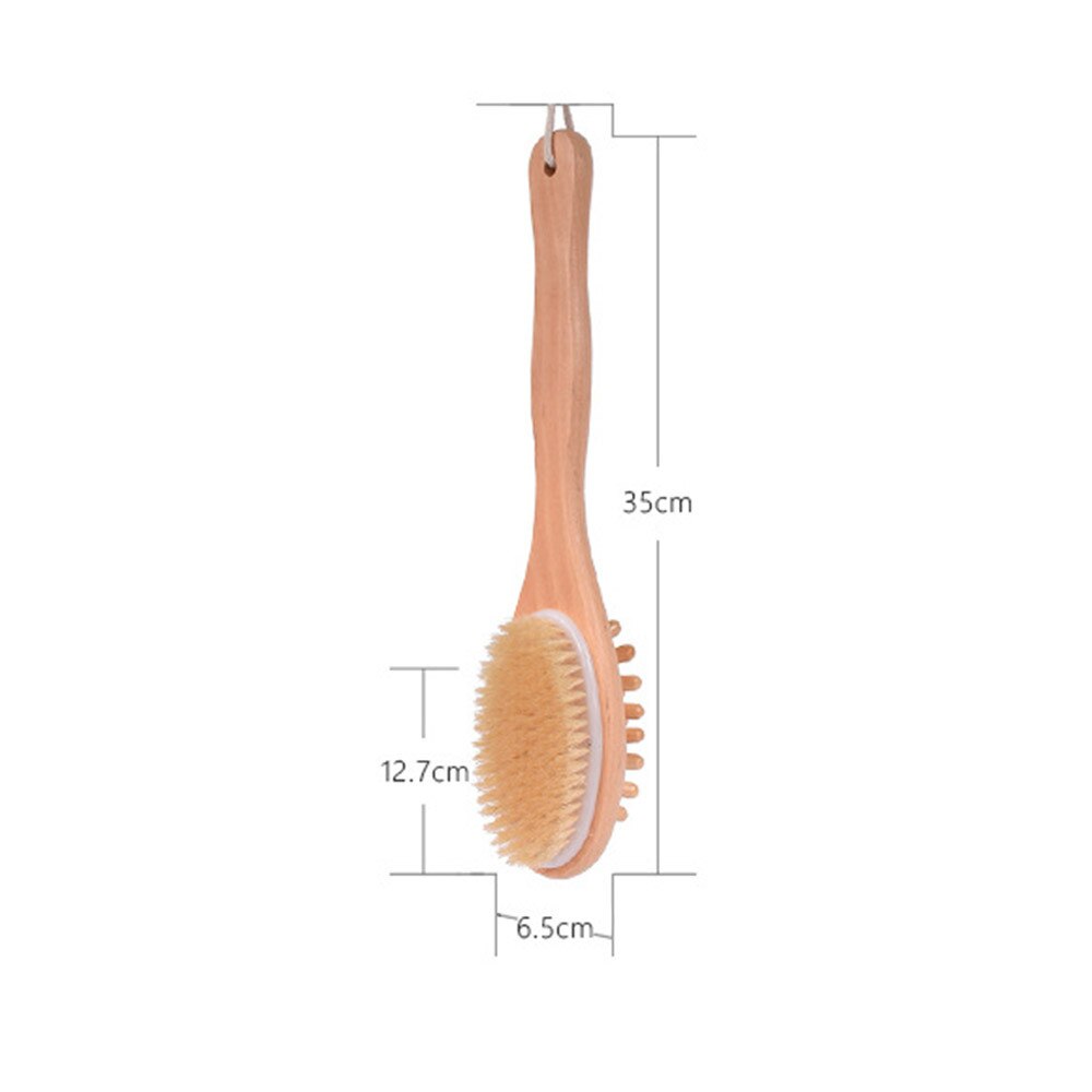 Natuurlijke Lange Hout Houten Body Borstel Massager Bad Douche Terug Spa Scrubber Natuurlijke Hout Bad Body Borstel Schoonmaak Tool #41: Default Title