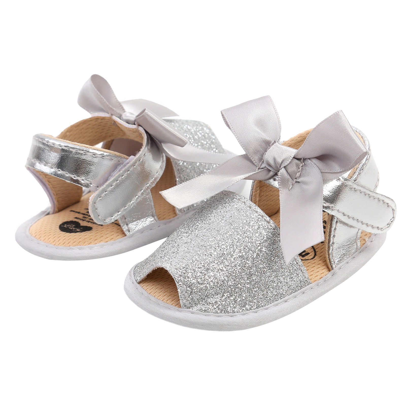 Baby Girl's Sandals Summer Bowknot Decoration Soft Sole Breathable Infant Girl Shoes for Birthday Party Photography 0-18Months