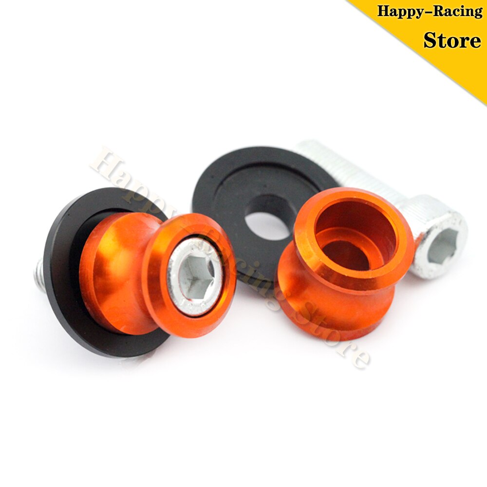 Tornillo de soporte de cadena Swingarm Spools Crash Slider para KTM DUKE RC 125 200 250 390 accesorios de motocicleta, piezas de soporte 10mm tallado
